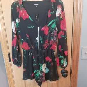 Ladies Short floral jumpsuit